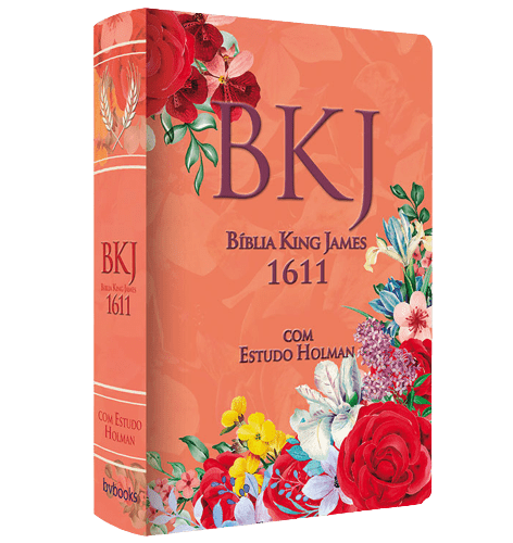 Bíblia King James 1611 Com Estudo Holman BKJ Feminina Floral
