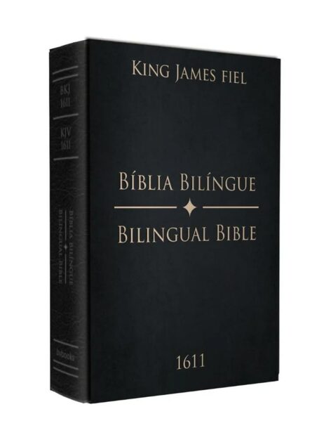 Bíblia King James 1611 | Bilíngue | Letra Normal | Capa Luxo Preta