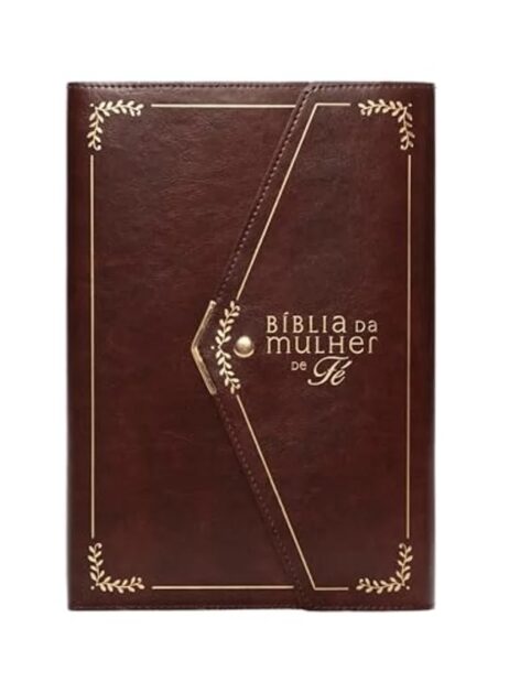 Bíblia da Mulher de Fé | NVI | Letra Grande | Courosoft Vinho Com Fechamento Carteira