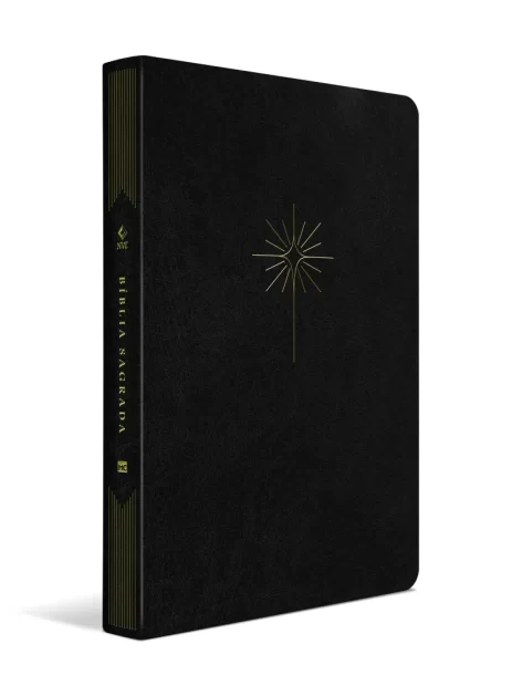 Bíblia Slim Filament | NVT | Letra Grande | Capa Couro Sintético Preto