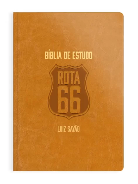 Bíblia de Estudo Rota 66 | NVI | Luiz Sayão | Capa Flexível Caramelo