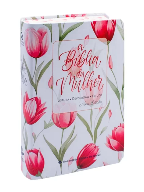 A Bíblia da Mulher | Portátil | NAA | Capa Tulipa Vermelha